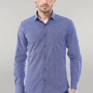 Navy Blue Patterned Shirt | Wessi