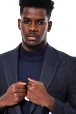 Navy-Blue-Patterned-Slim-Fit-Blazer-Wessi-1