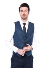 Navy Blue Plain Men's Vest