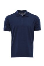 Navy Blue Polo Collar T-shirt