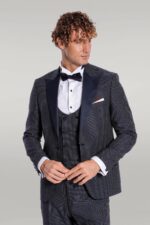 Navy Blue Tuxedo Suit