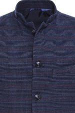 Navy-Checked-Mandarin-Collar-Cachet-Vest-Wessi-1