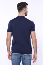 Navy-Plaid-Zippered-Knitted-Polo-T-Shirt-Wessi-6