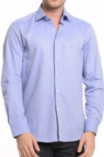 Oxford Patterned Blue Shirt