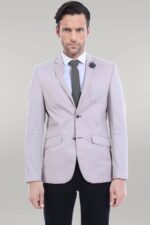 Patched Light Beige Blazer