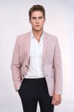 Patched Light Pink Blazer