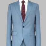 Patterned 2 Piece Slim Fit Oil Green Men Suit - Wessi