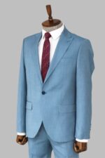 Patterned-2-Piece-Slim-Fit-Oil-Green-Men-Suit-Wessi-2