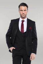 Patterned-Black-Vested-Suit-Wessi-4