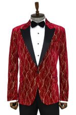 Patterned-Burgundy-Men-Party-Tuxedo-Blazer-Wessi-3