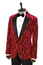 Patterned-Burgundy-Men-Party-Tuxedo-Blazer-Wessi-5