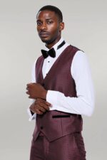 Patterned-Burgundy-Velvet-Lapel-Groom-Suit-Wessi-4