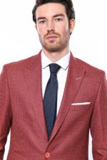 Patterned-Claret-Red-Slim-Fit-Blazer-Wessi-1