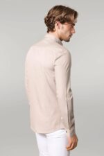Patterned-Cotton-Slim-Fit-Beige-Shirt-Wessi-3