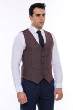 Patterned-Dark-Brown-V-Neck-Vest-Wessi-3