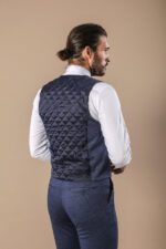 Patterned-Double-Breasted-Blue-Vest-Trousers-Set-Wessi-3