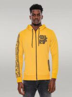 Patterned-Hooded-Zippered-Yellow-Sweatshirt-Wessi-2