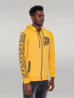 Patterned-Hooded-Zippered-Yellow-Sweatshirt-Wessi-4