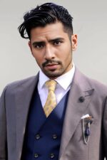 Patterned-Navy-Blue-Brown-Men-Suit-Wessi-1