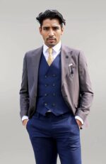 Patterned-Navy-Blue-Brown-Men-Suit-Wessi-2