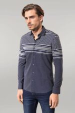 Patterned-Navy-Blue-Men-Shirt-Wessi-2
