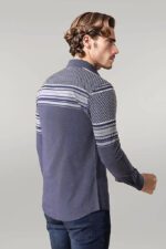 Patterned-Navy-Blue-Men-Shirt-Wessi-3