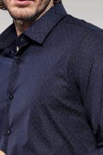 Patterned-Navy-Blue-Mens-Shirt-Wessi-1