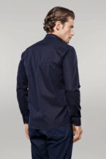 Patterned-Navy-Blue-Mens-Shirt-Wessi-3