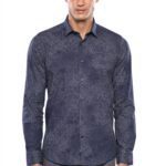 Patterned Navy Blue Shirt | Wessi - Wessi