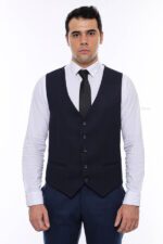 Patterned-Navy-Blue-V-Neck-Vest-Wessi-1