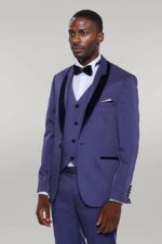 Patterned-Navy-Blue-Velvet-Lapel-Tuxedo-Wessi-5