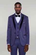 Patterned-Navy-Blue-Velvet-Lapel-Tuxedo-Wessi-6