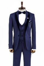 Patterned-Navy-Blue-Velvet-Lapel-Tuxedo-Wessi-8