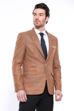 Patterned-Orange-Slim-Fit-Blazer-Wessi-2