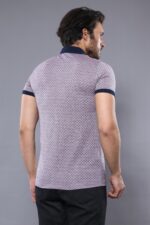Patterned-Pink-Polo-Men-T-Shirt-Wessi-2