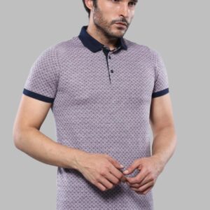 Patterned Pink Polo Men T-Shirt | Wessi