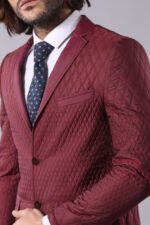 Patterned-Quilted-Burgundy-Men-Blazer-Wessi-1