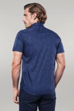 Patterned-Short-Sleeves-Navy-Blue-Men-Shirt-Wessi-2