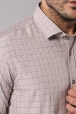 Patterned-Slim-Fit-Beige-Shirt-Wessi-3
