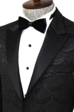 Patterned-Slim-Fit-Black-Men-Dinner-Blazer-Wessi-1