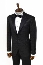 Patterned-Slim-Fit-Black-Men-Dinner-Blazer-Wessi-2