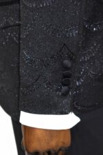 Patterned-Slim-Fit-Black-Men-Dinner-Blazer-Wessi-4