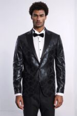 Patterned-Slim-Fit-Black-Mens-Prom-Blazer-Wessi-1