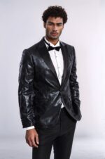 Patterned-Slim-Fit-Black-Mens-Prom-Blazer-Wessi-4