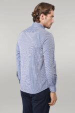 Patterned-Slim-Fit-Blue-Shirt-Wessi-2