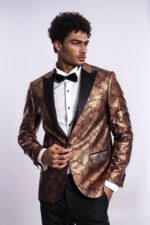 Patterned-Slim-Fit-Brown-Men-Stage-Tuxedo-Blazer-Wessi-2