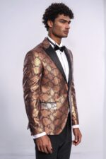 Patterned-Slim-Fit-Brown-Men-Stage-Tuxedo-Blazer-Wessi-3