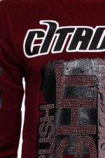 Patterned-Slim-Fit-Brown-Mens-Sweatshirt-Wessi-1