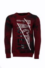 Patterned Slim Fit Brown Sweatshirt