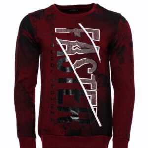 Patterned Slim Fit Brown Sweatshirt - Wessi